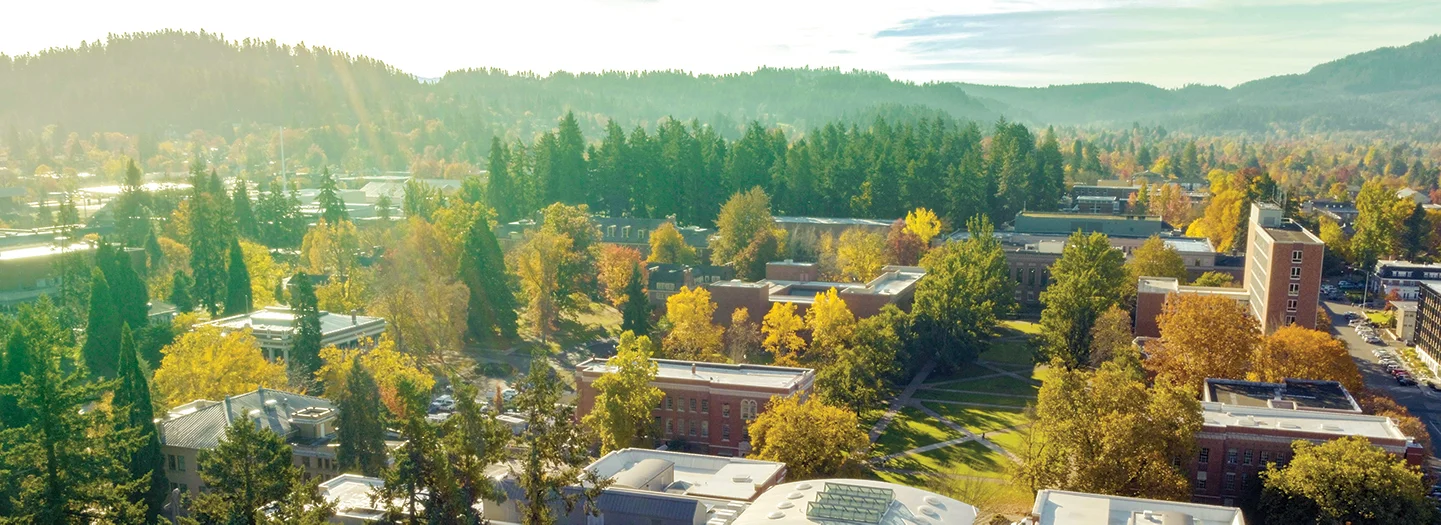 Aerial view university of Oregon